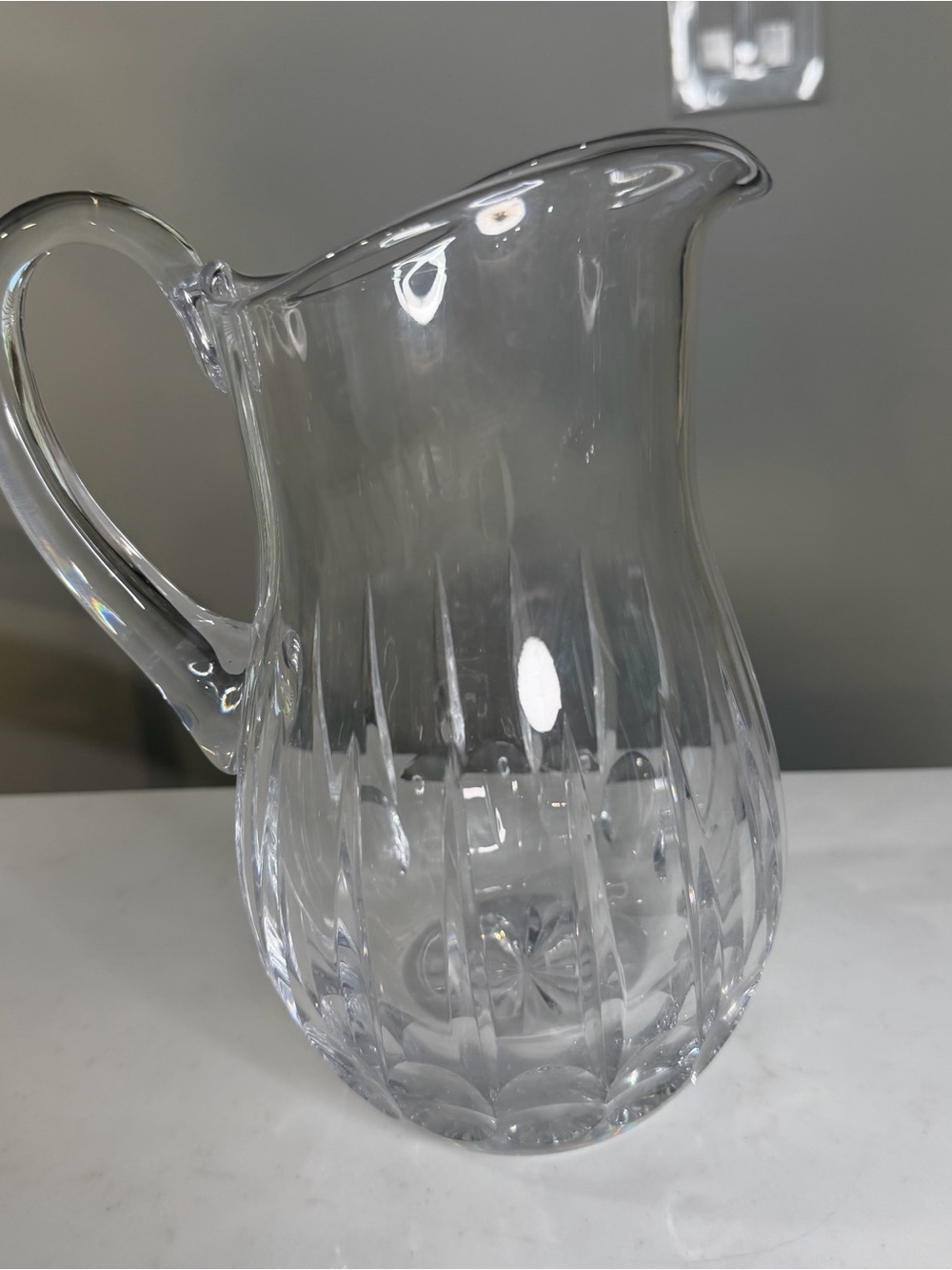 Clear cut Crystal Pitcher by Atlantis
